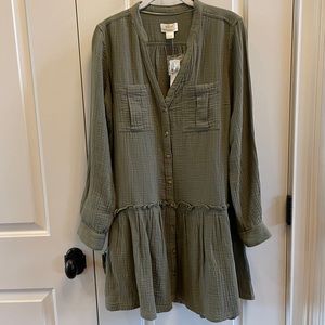 NWT Anthropologie Button Up Tunic Dress